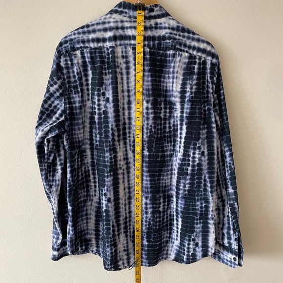 Michael Kors Shirt - Blue/White Patterned - X-Large - Tailored Fit - Picture 3 of 5